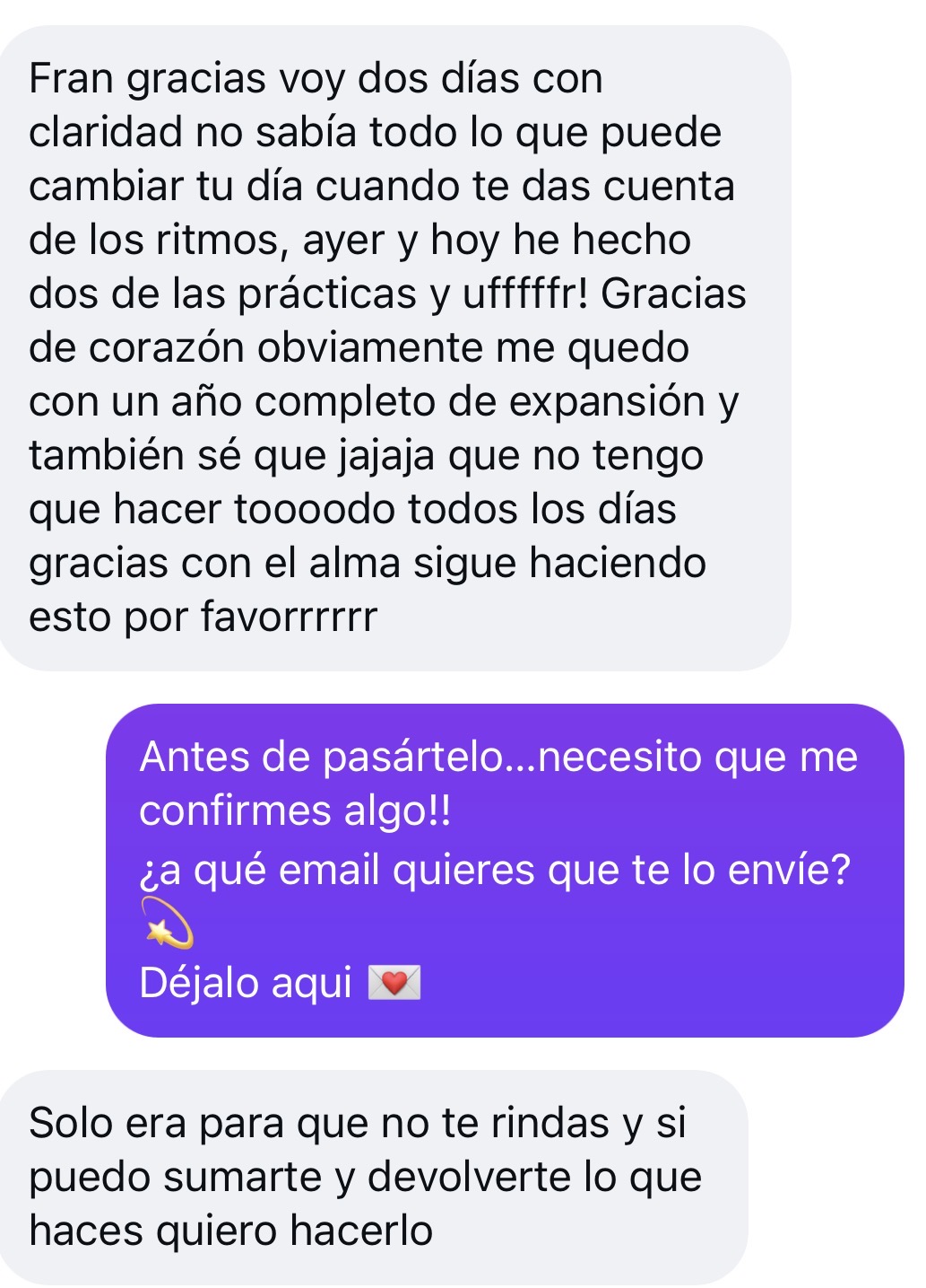 Testimonio WhatsApp