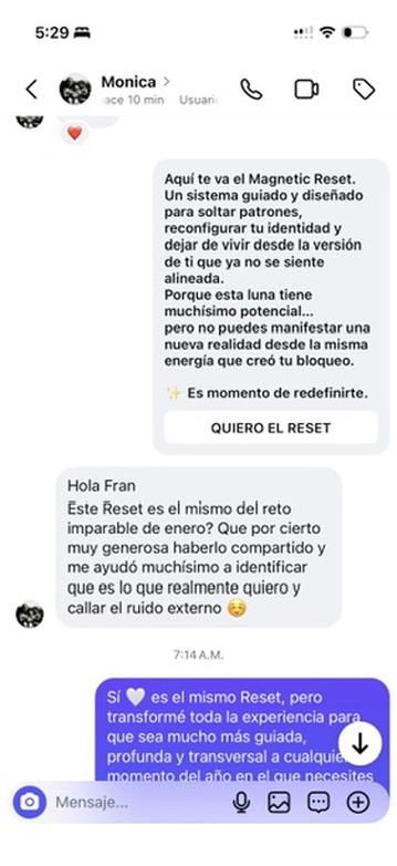 Testimonio WhatsApp